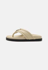 T-rihmaga sandaalid - off white/black