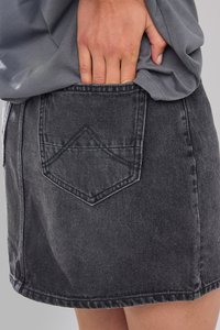 America Today ROWEN - Minirok - washed black