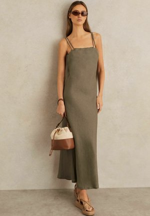 REGULAR FIT-ROXANNE DOUBLE-STRAP SLIP - Maxikleid - khaki