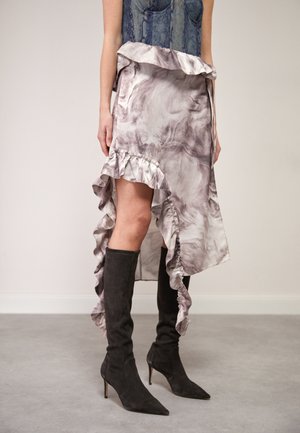 ROKH MIDI SKIRT RUFFLES - sukňa v tvare A - purple