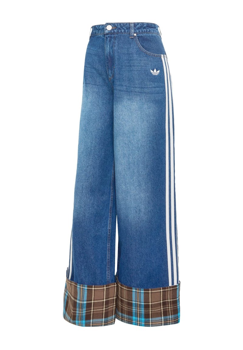 adidas Originals Pernera ancha - indigo denim/multicolor/blue denim ...