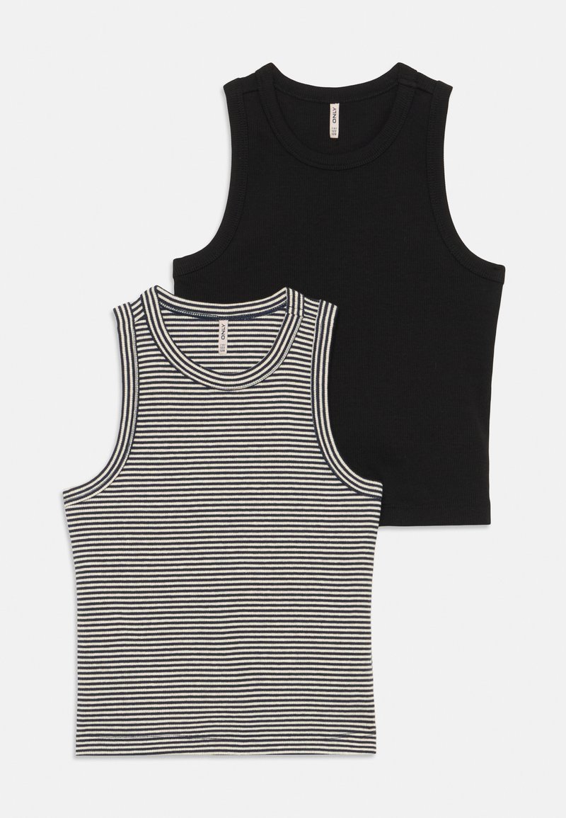 ONLY GIRLS - KOGJILL LIFE TANK 2 PACK - Débardeur - black/navy blazer/peoyte, Agrandir