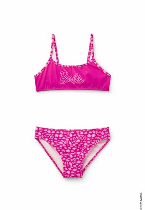 SET - Bikini - y  fucsia stampa barbie logo