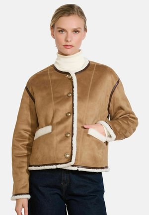 SHORT SHEARLING-LOOK - Light jacket - brown dark chocolate
