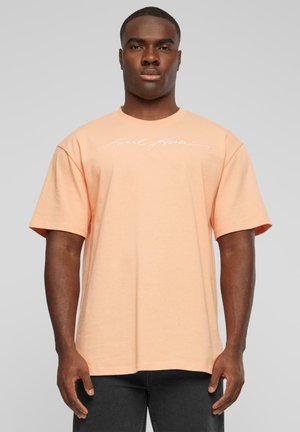 AUTOGRAPH HEAVY BOXY - T-shirt imprimé - apricot