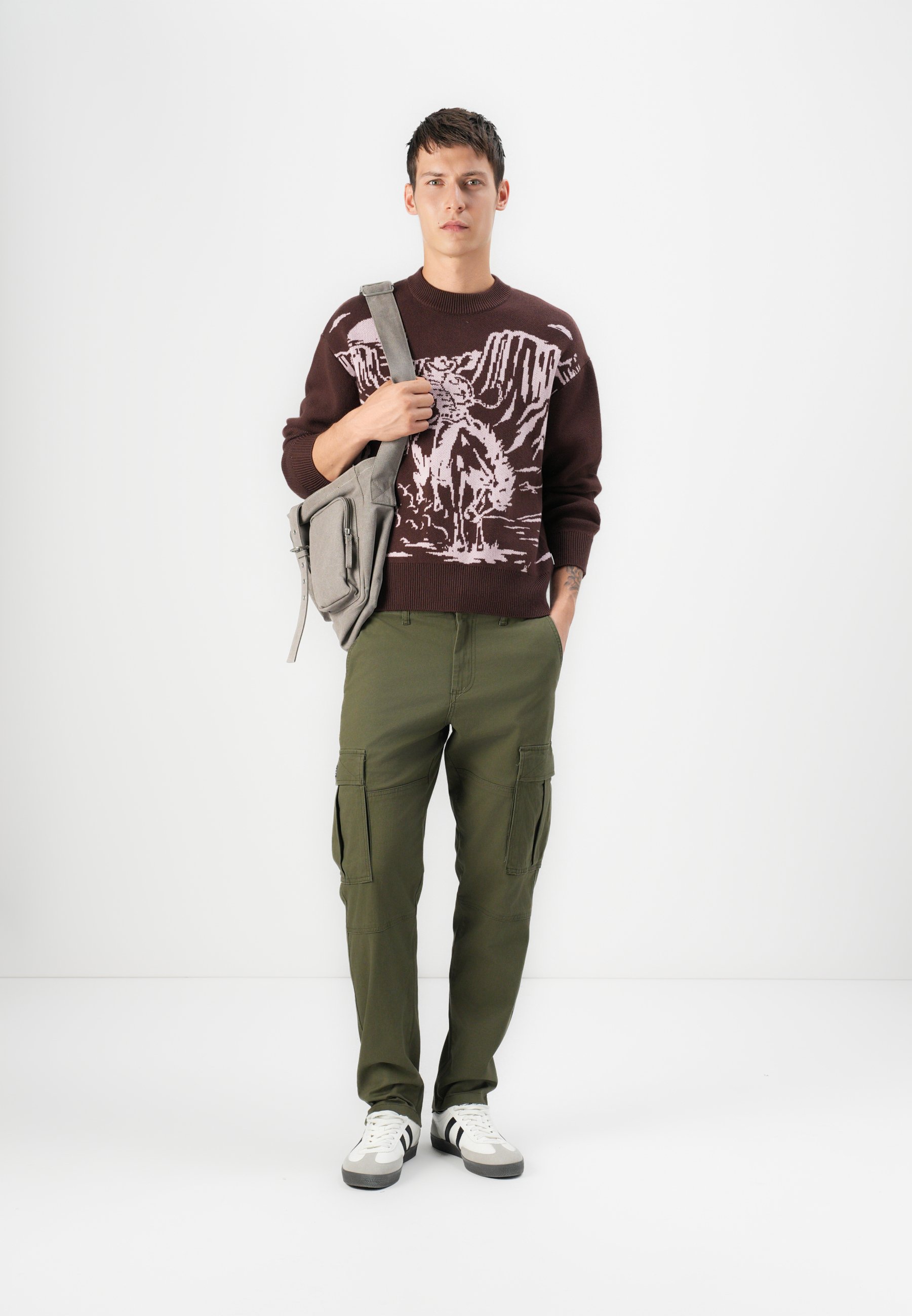 Wrangler COWBOY SWEATER - Jumper - mahogany/dark brown - Zalando.co.uk