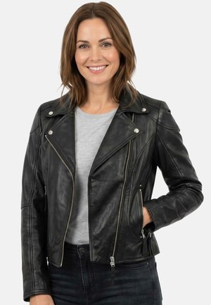 Lederjacken24, VELA-2 - Leather jacket - schwarz