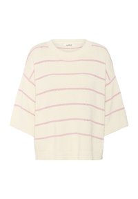 RAVA ROMY PULLOVER - Svetrík - white w rose bloom stripe