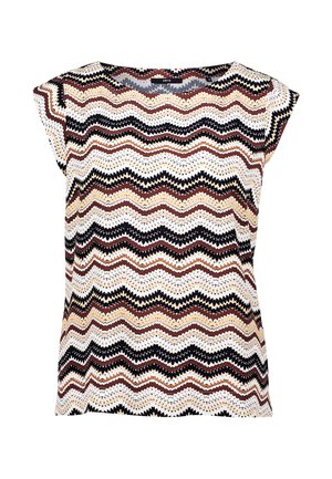 zero MIT CHEVRON MUSTER - Blouse - beigeblack