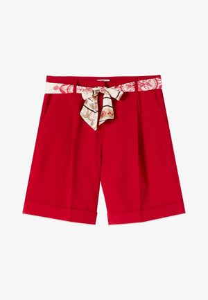 Oltre, BERMUDA CON CINTURA FANTASIA. - Shorts - rosso