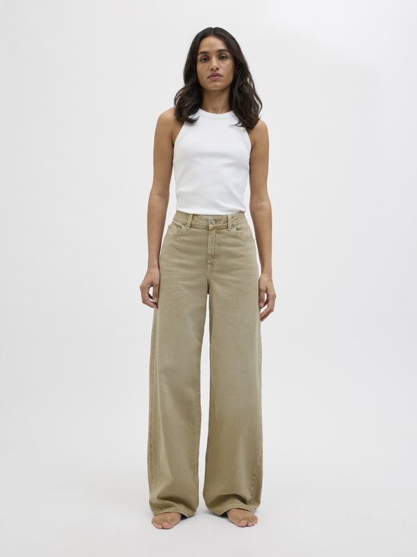 JXTOKYO WIDE JEANS - Wide Leg - desert dust