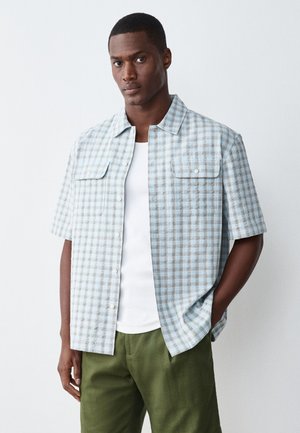 Next, REGULAR FIT - TEXTURED CHECK SHORT SLEEVE SHIRT . - Košeľa - blue