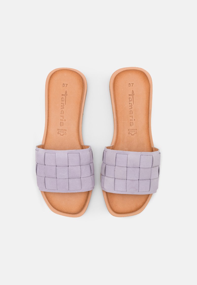 Damen Flache Pantoletten | Tamaris Pantolette flach lilac/flieder - HJ72742 Damen Flache Pantoletten | Tamaris Pantolette flach lilac/flieder - HJ72742