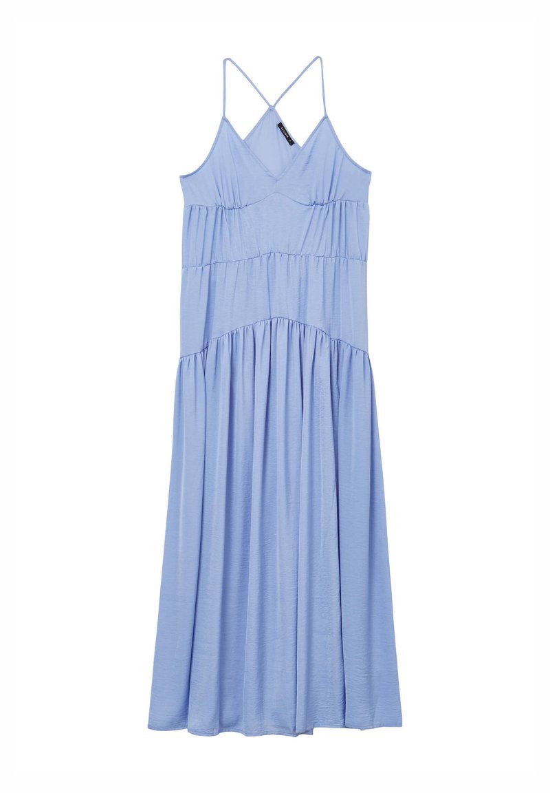 Calliope LUNGO CON ARRICCIATURE - Vestito lungo - azzurro