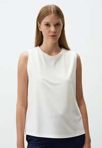 ROUND NECK SLEEVELESS - Top - ecru