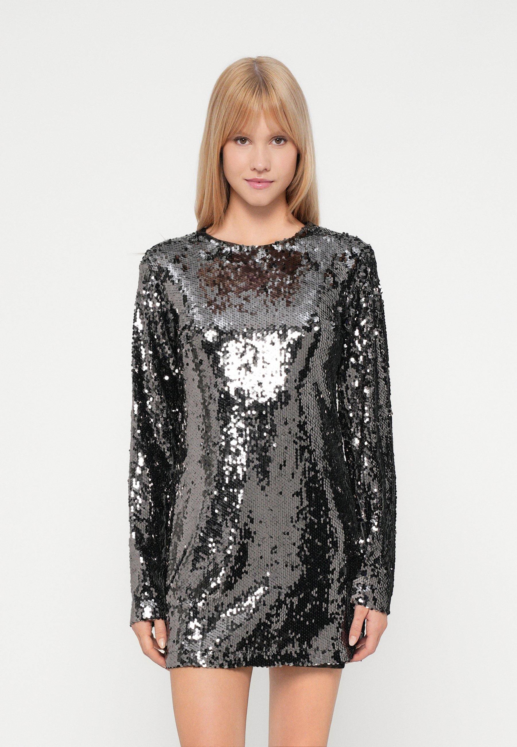 ONLY ONLEVELDA SEQUIN DRESS - Cocktail dress / Party dress - dark grey