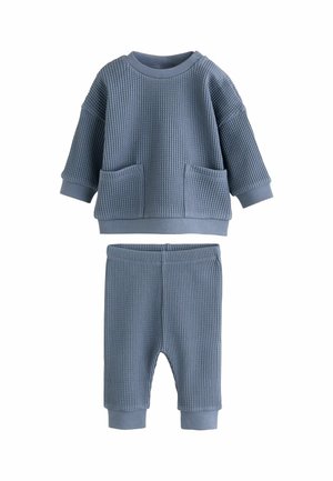 Next, REGULAR FIT - TEXTURED TOP AND LEGGING BABY SET - Trainingsanzug - blue