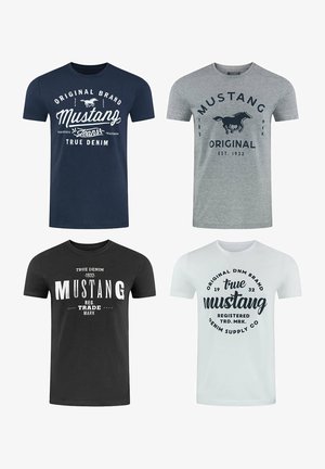 Mustang, TEE 4 PACK - T-Shirt print - farbmix