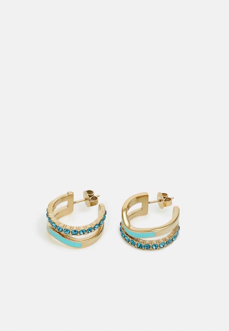 Guess PERFECT LIAISON - Pendientes - gold-coloured/aquamarine