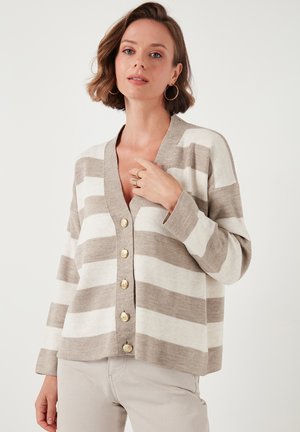 LELA, Cardigan - mink stone
