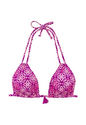 LASCANA, LASCANA TRIANGEL-BIKINI-TOP - Bikinitop - beere bedruckt