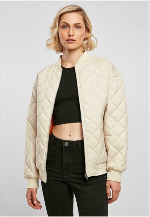 DIAMOND QUILTED - Bomber Jacket - softseagrass