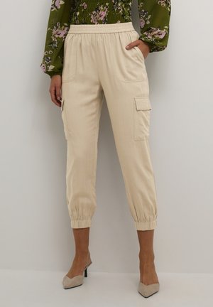 KAMILIA CROPPED - Pantaloni cargo - chinchilla