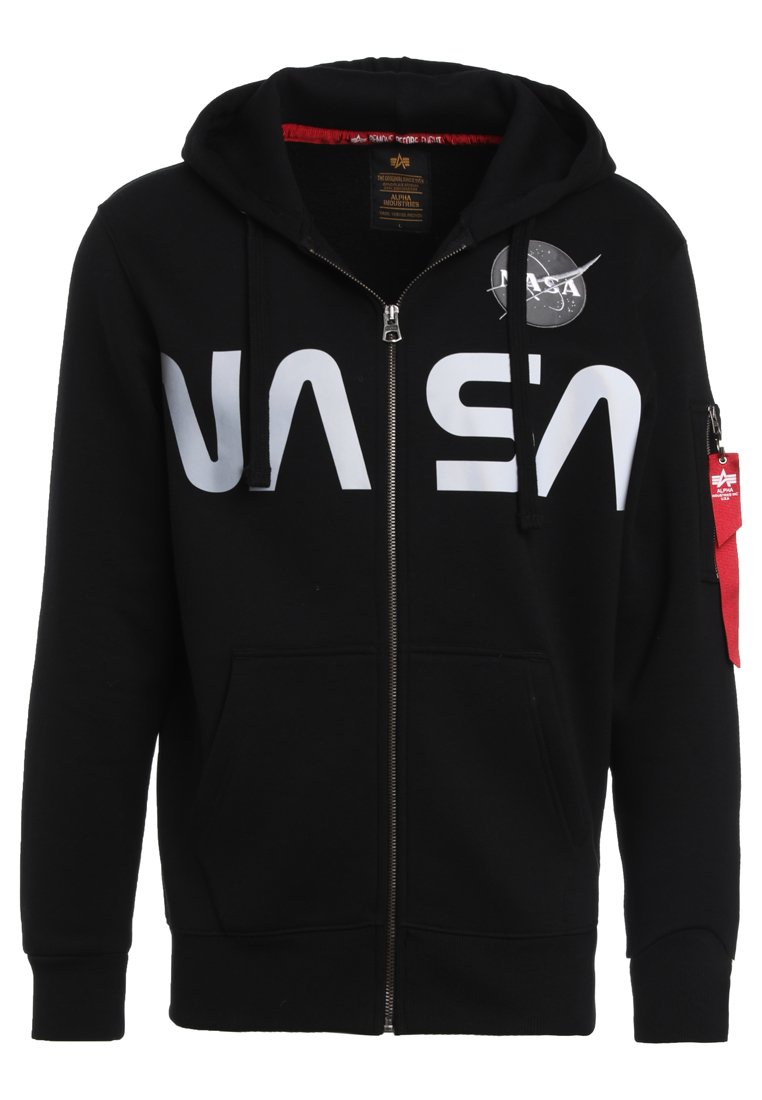 alpha industries nasa zip hoodie