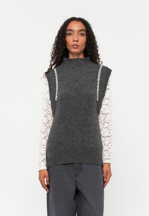 CMIBRA-WAISTCOAT - Strickpullover - light grey melange