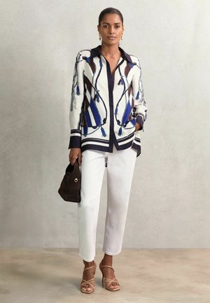 Reiss, REGULAR FIT - ISLA SCARF PRINT COLOURBLOCK SHIRT . - Nööpidega pluus - navy