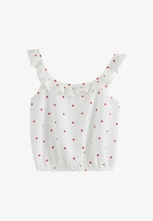 Next, Top - cream red polka dot