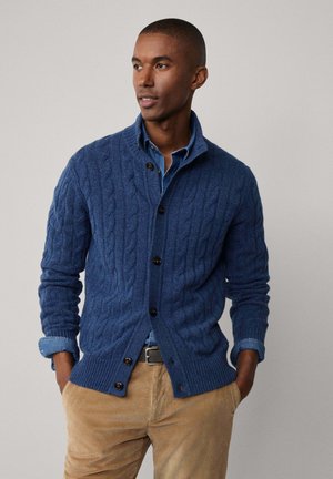 Façonnable CABLE CARD - Vest - blue marl