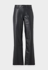 Vegan Leather Low Rise Baggy Pant - Pantalon classique - black