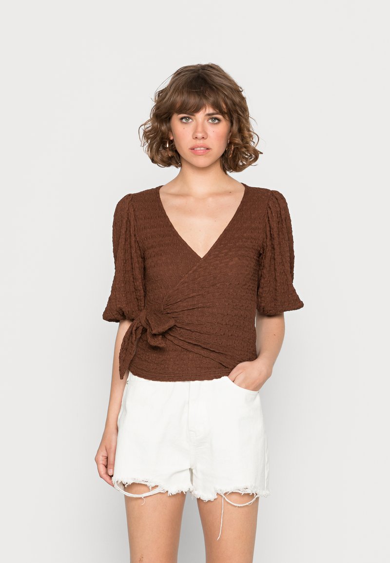 Monki Blusa - brown dark