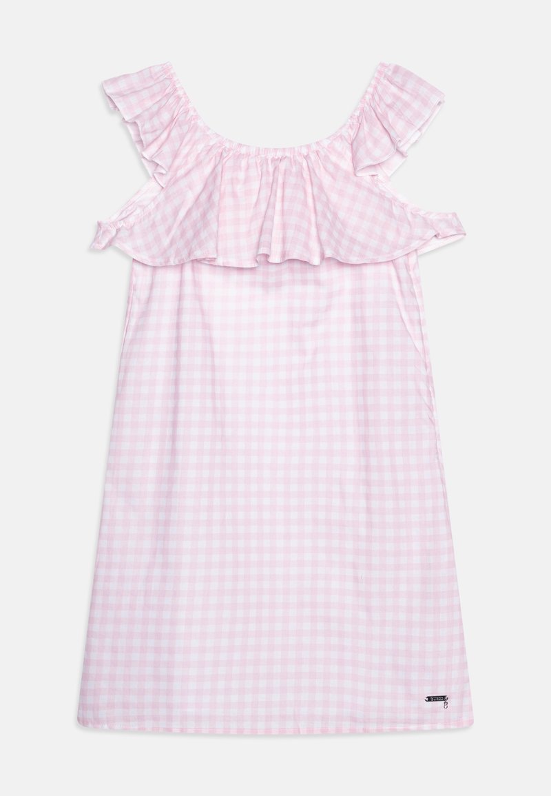Guess JUNIOR POPELINE DRESS - Freizeitkleid - vichy pink/white