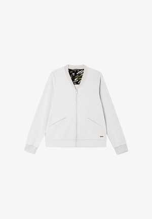 Freddy E COLLO IN CON DETTAGLI ANIMALIER - Sudadera con cremallera - white sand zebra animalier