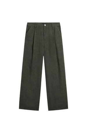 Massimo Dutti WIDE - Trousers - green