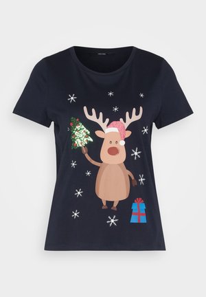 Vero Moda VMFRANCIS XMAS - Marškinėliai su spaudiniu - night sky