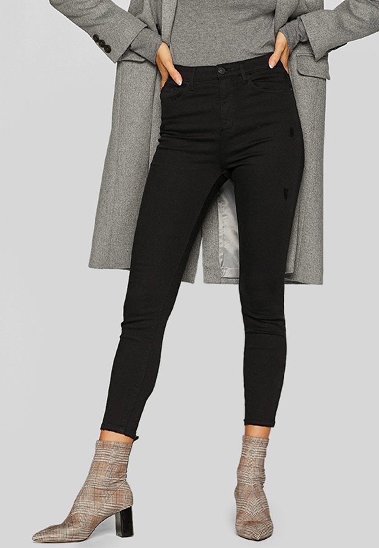 Stradivarius MIT SUPERHOHEM - Jeans Skinny Fit - black/sort - Zalando.dk