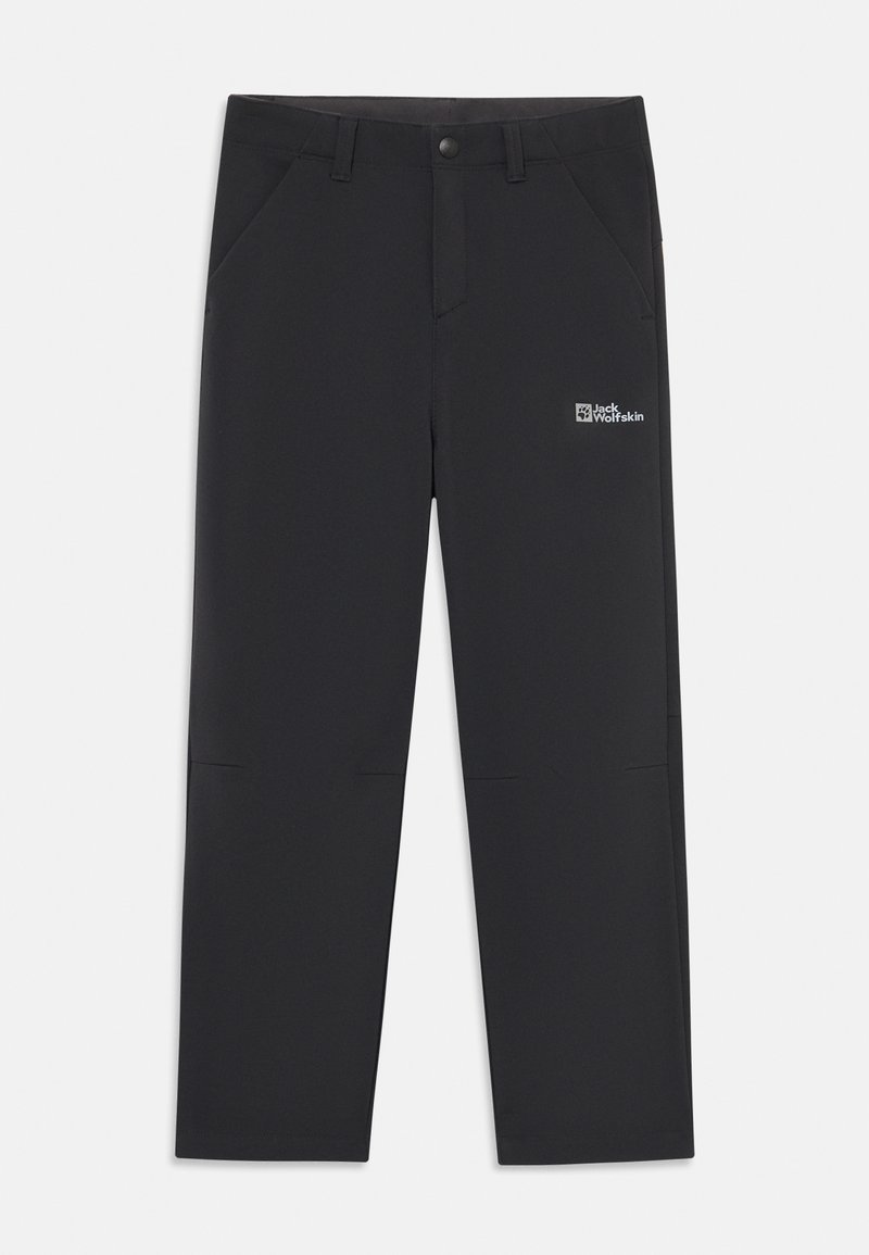 Fekete kinti nadrág könnyű, tartós anyagból. Fermett zsebekkel és logó részlettel a comb felső részén. Egyenes szárú kialakítás.