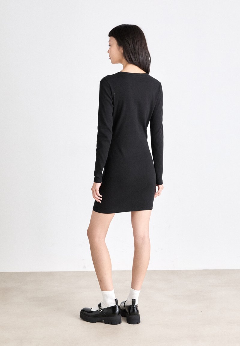 Tommy Jeans BADGE BODYCON DRESS - Jumper dress - black - Zalando.co.uk