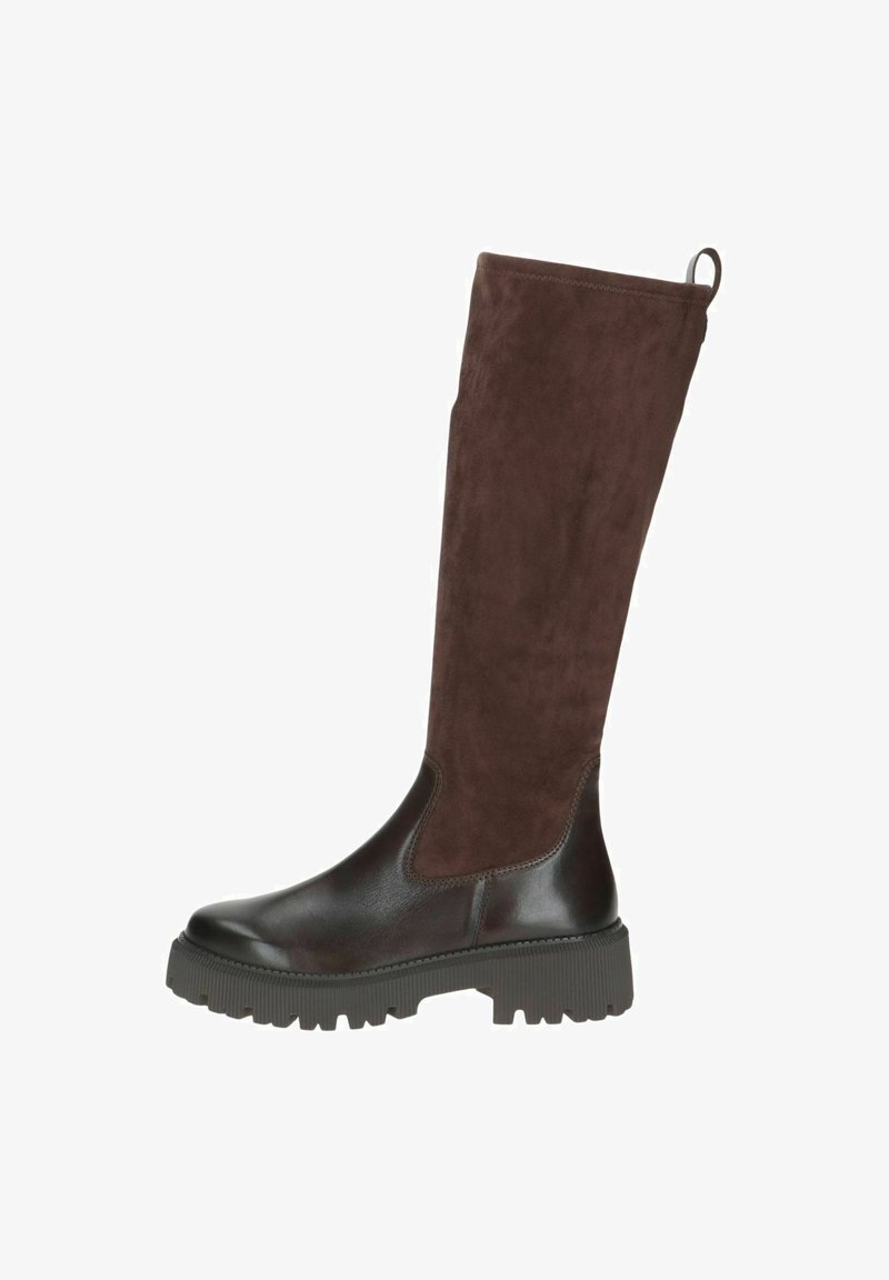 Caprice Botas con plataforma - dk brown comb