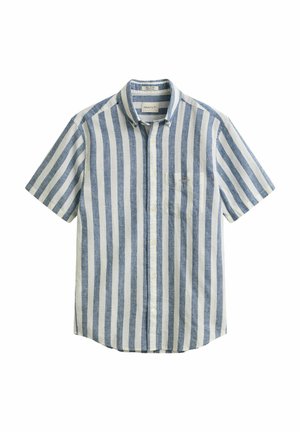 GANT, STRIPED BLEND SHORT SLEEVE - Chemise - vintage blue