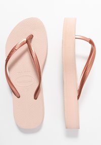 Havaianas SLIM FIT FLATFORM - T-pántos szandálok - ballet rose