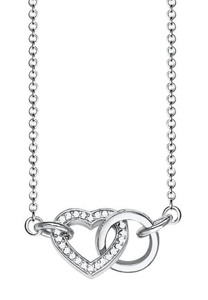 TOGETHER HERZ KLEIN - Halskette - silver coloured, white