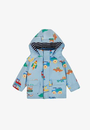 JoJo Maman Bébé TRANSPORT PRINT - Impermeabile - blue