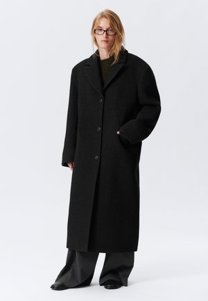 OVERSIZED WOOLBLEND - Cappotto classico - black herringbone
