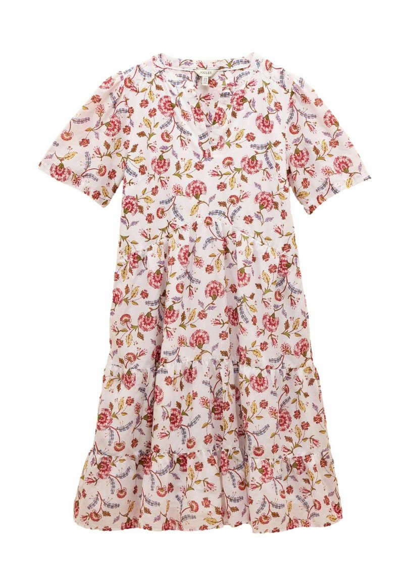 Tom Joule REGULAR FIT - ARIELLA TIERED  - Denné šaty - cream red