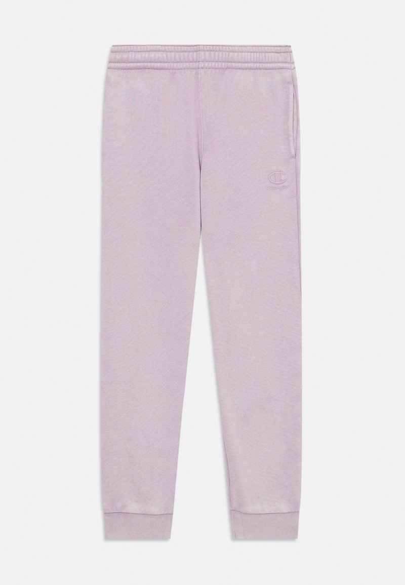 Hellblaue Baumwoll-Sweatpants mit einem elastischen Bund und Bündchen. Besitzt ein kleines gesticktes Logo in der Nähe der linken Tasche.