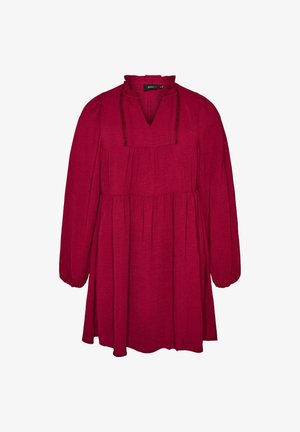 Zizzi, A-LINIEN-KLEID MIT EMPIRE-LINIE - Φόρεμα ημέρας - rot